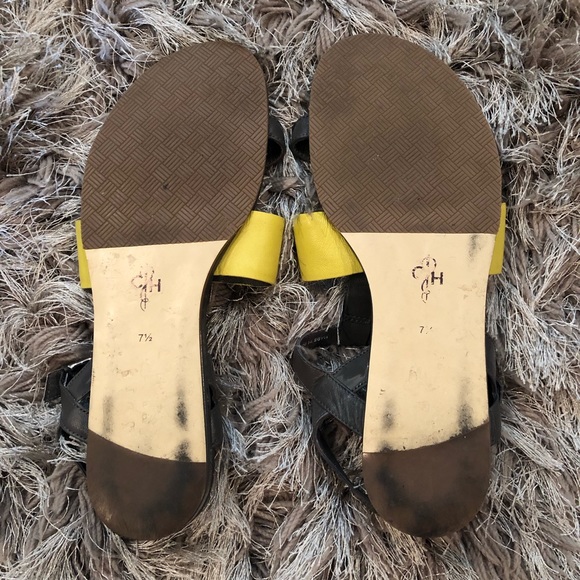 Cole Haan Shoes Cole Haan Yellow Gray Sandals Poshmark